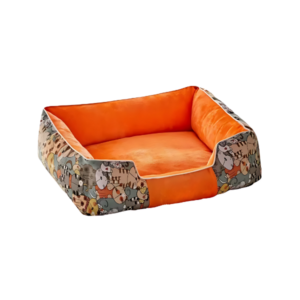 Urban Pet Cama Cuadrada de Lona Estampada con Relleno de Algodón Talla M
