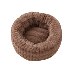 Urban Pet Cama Redonda Gruesa de Felpa Corta para Mascotas Talla M - Café