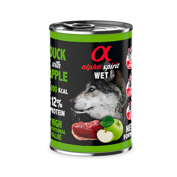 Alpha Spirit Perro Pato y Manzana Verde 400gr