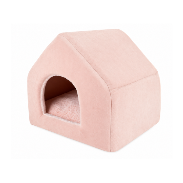 Cama Cueva Tipo Casa Plush para Mascotas Urban Pet