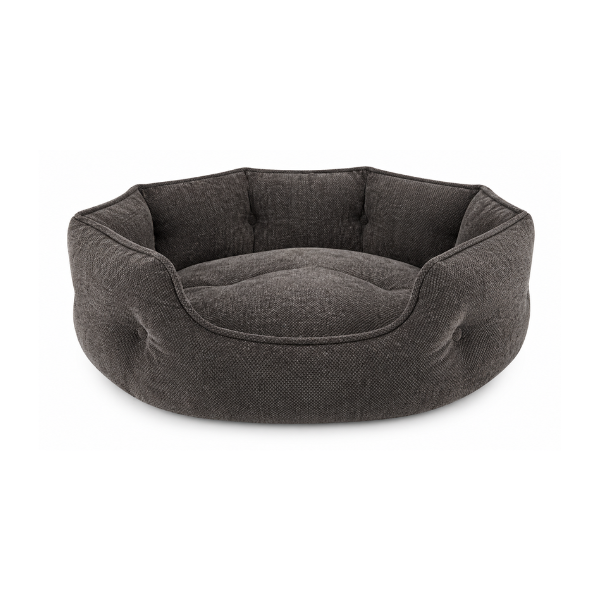 Cama Nido para Mascotas Color Plomo Textura Tela Urban Pet