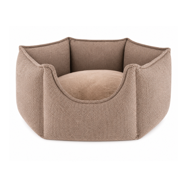 Cama Sofá Café para Mascotas con Bordes Elevados Urban Pet