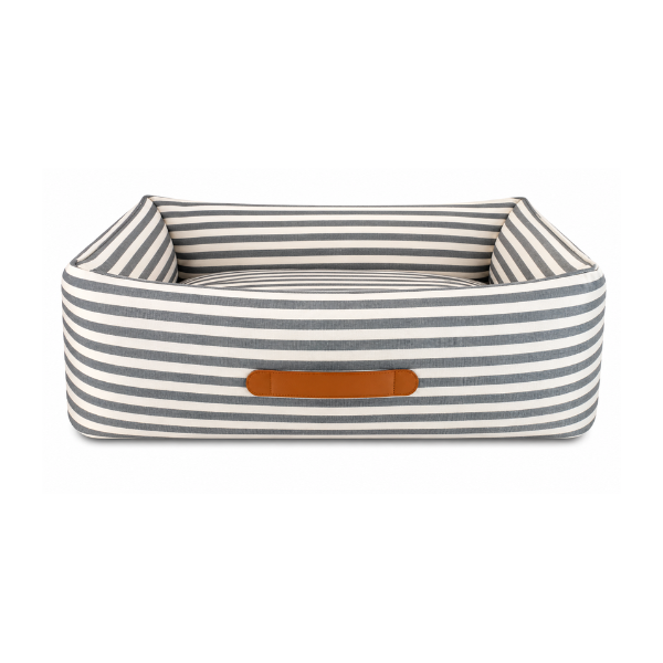 Cama Sofá para Mascotas Diseño Rayado Gris y Blanco Urban Pet